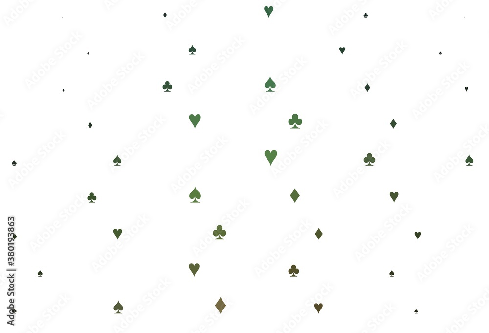Light Green vector layout with elements of cards. Light Green vector layout with elements of cards.
