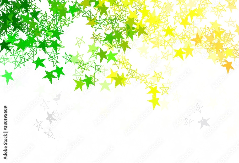 Light Green, Red vector template with sky stars. Light Green, Red vector template with sky stars.