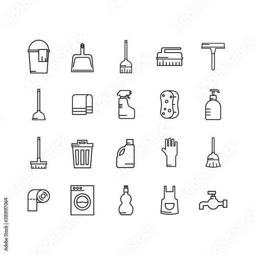 set of cleaning equipment