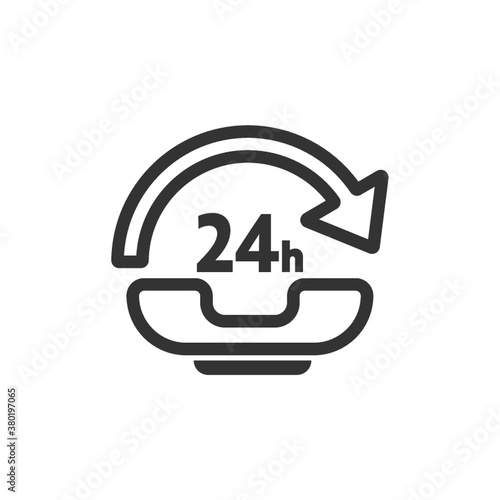 24 hours customer service icon