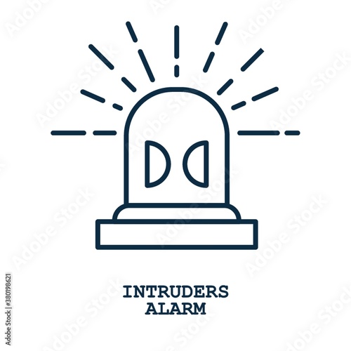 intruders alarm concept