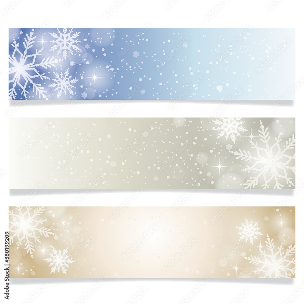 Snowflake web banner collection