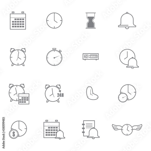 set of time icons