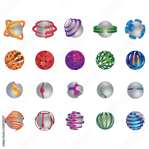 Spherical logo element design