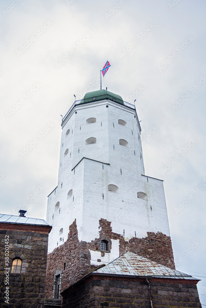 View of  The Saint Olav Tower, Vyborg Castle, Russia