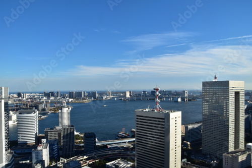 The skyline in Tokyo, Japan