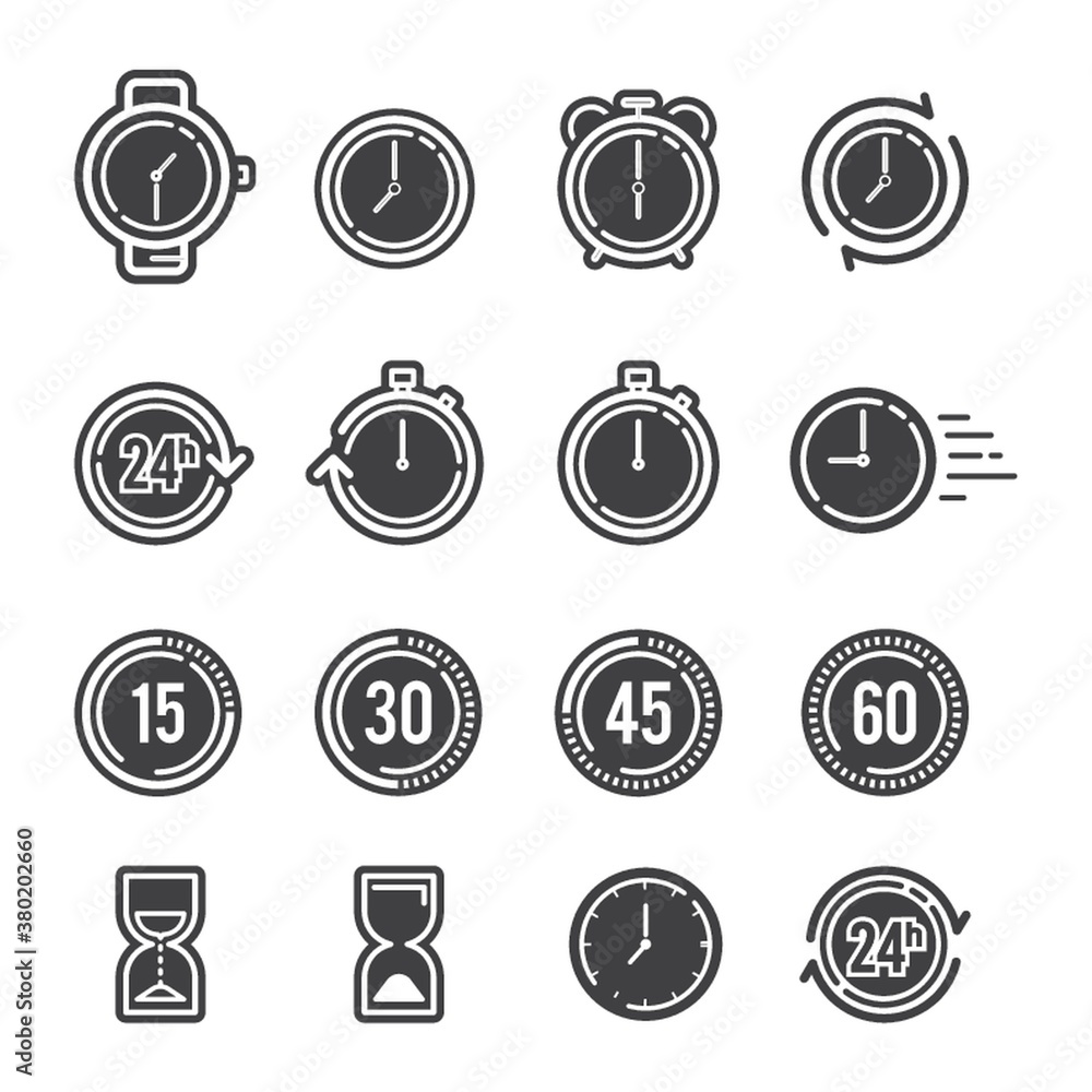 Collection of time icons Collection of time icons