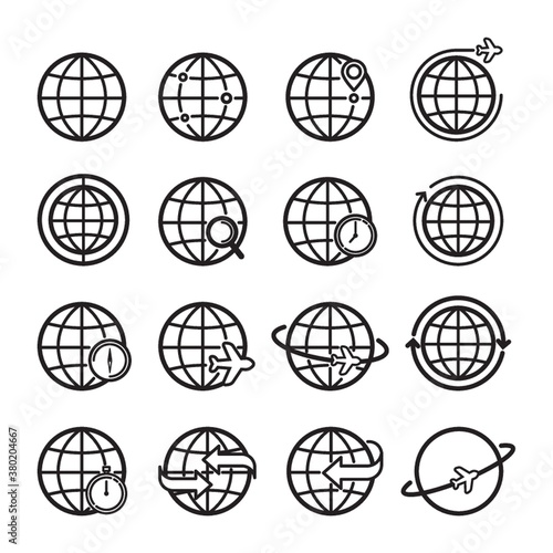 collection of global icons