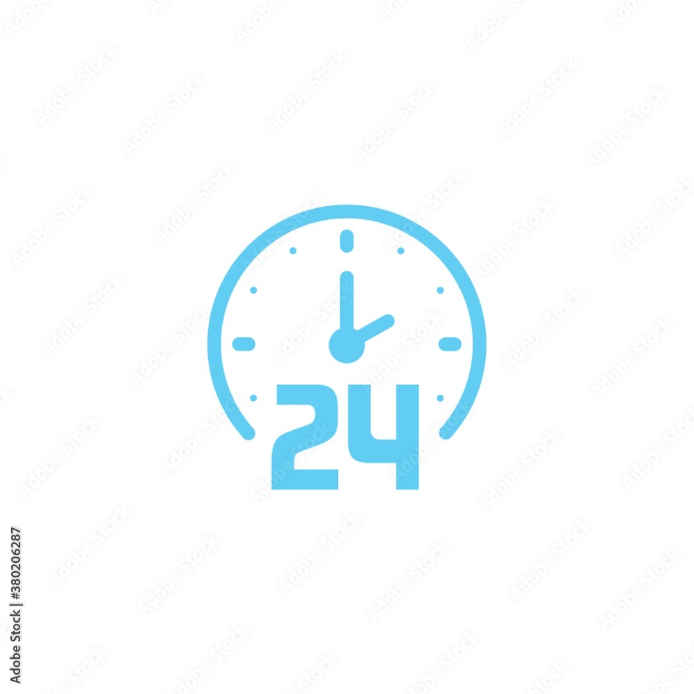 24 hours clock icon 24 hours clock icon