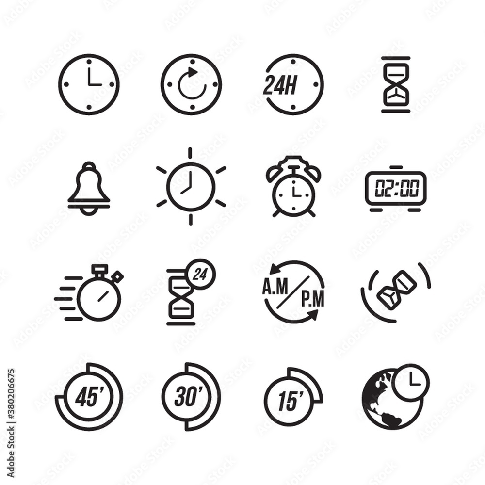 collection of time icons collection of time icons