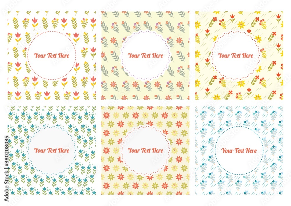 Collection of floral background designs