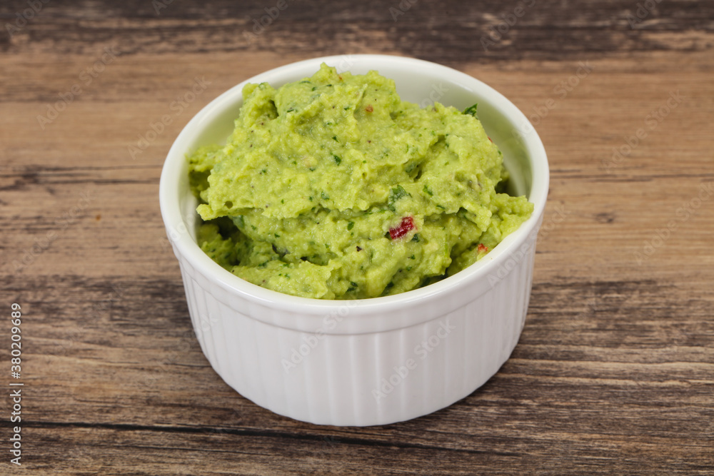 Avocado guacamole sauce with chili pepper Avocado guacamole sauce with chili pepper