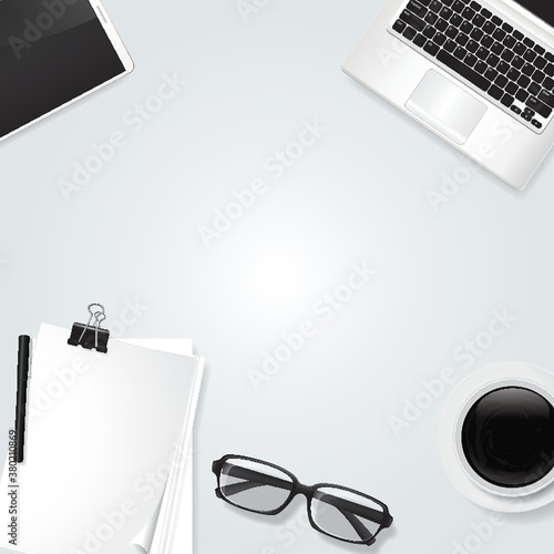 Minimalist table workspace
