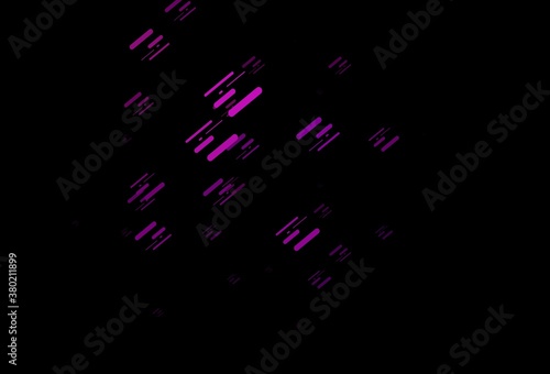 Dark Purple vector texture with colorful lines.