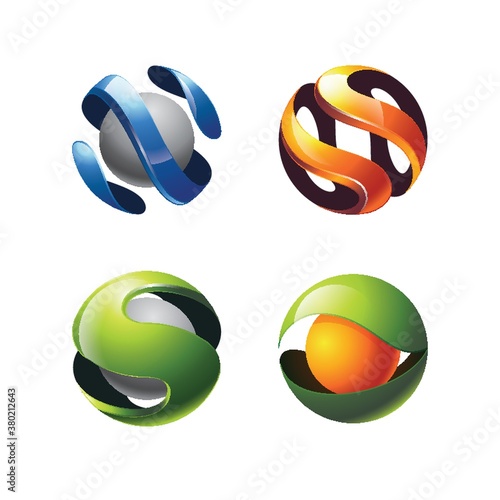 Set of abstract logo element