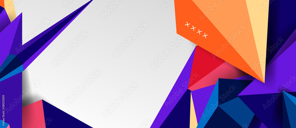 3d low poly abstract shape background vector illustration