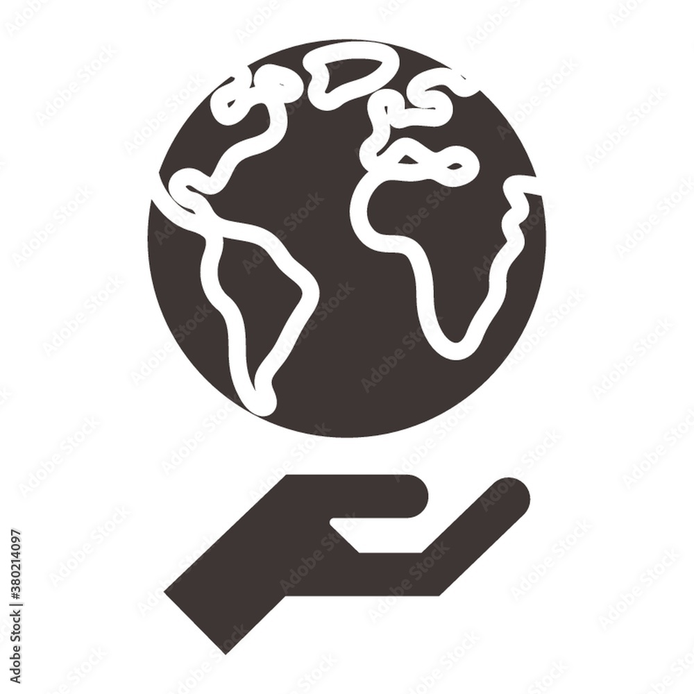 Global concept with hand gesture Global concept with hand gesture