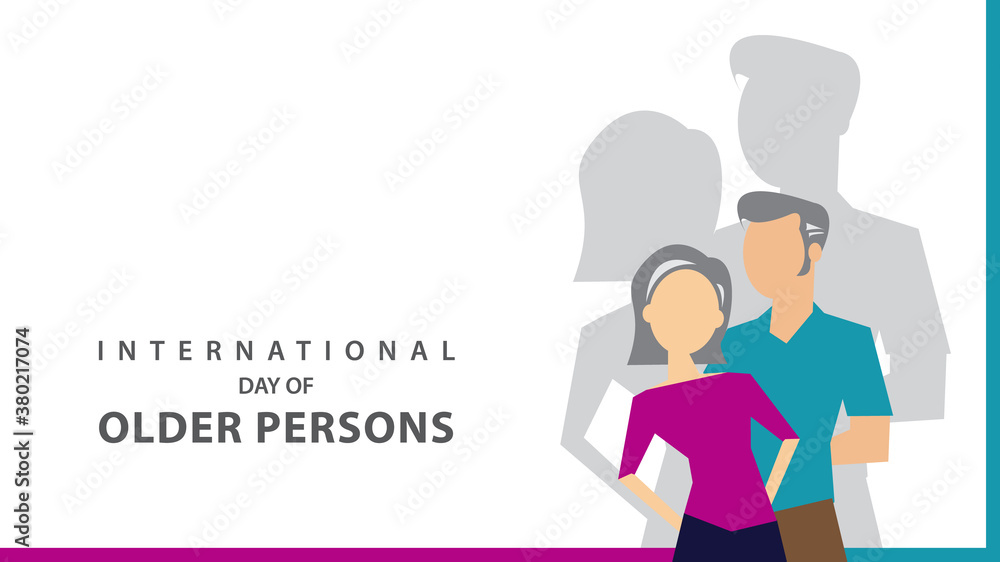 International Day of Older Persons. Vector illustration International Day of Older Persons. Vector illustration