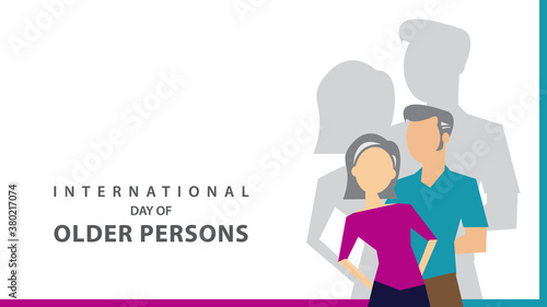 International Day of Older Persons. Vector illustration