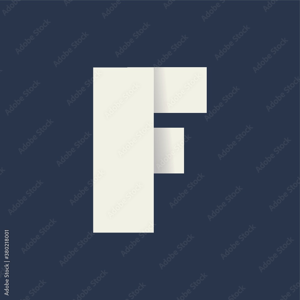 folded letter f folded letter f