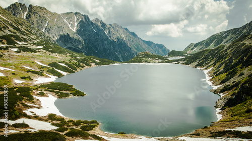 Fototapeta Naklejka Na Ścianę i Meble -  The great lake in the Polish Tatra Mountains.