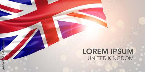 UK happy national day vector banner, greeting card.