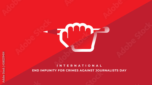 International Day to End Impunity for Crimes against Journalists. Vector illustration