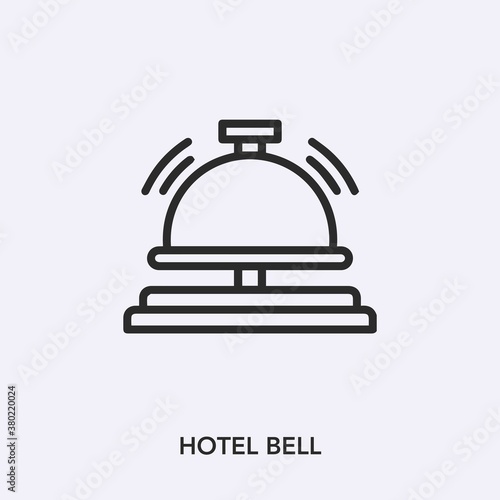 hotel bell icon vector sign symbol