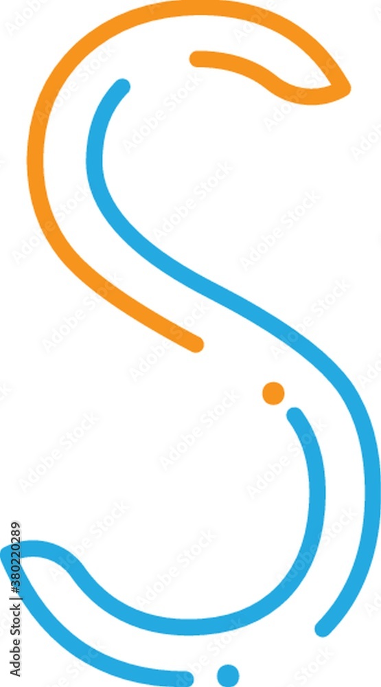 Obraz premium Simple letter S