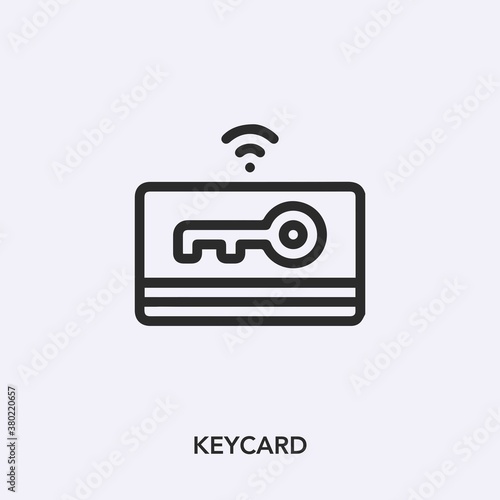 keycard icon vector sign symbol