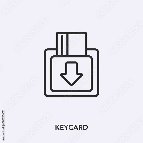 keycard icon vector sign symbol