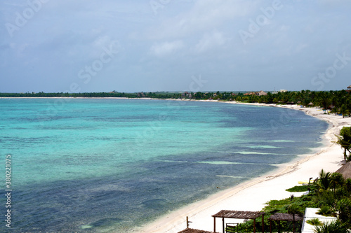 Wallpaper Mural A Mexican beach with a clear lagoon and part of the Great Mayan reef in front Torontodigital.ca