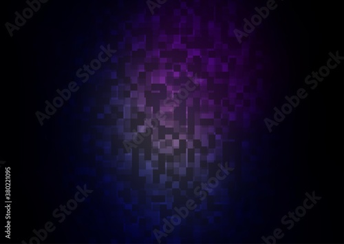 Dark Pink, Blue vector cover in polygonal style.