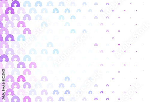 Light Pink, Blue vector pattern with rainbow elements.