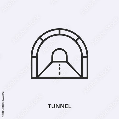 tunnel icon vector sign symbol