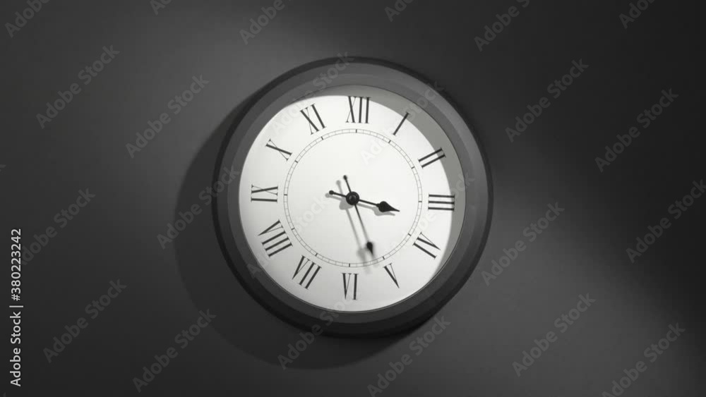 custom made wallpaper toronto digitalLatin Clock Face in Time Lapse on Dark Grey Wall