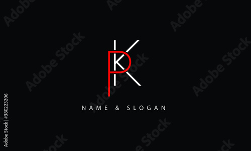 KP, PK, K, P abstract letters logo mpnpgram