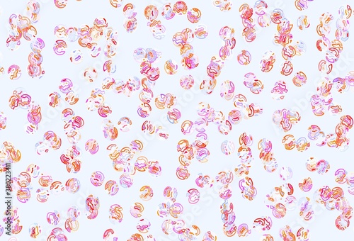 Light Blue, Red vector pattern with spheres.