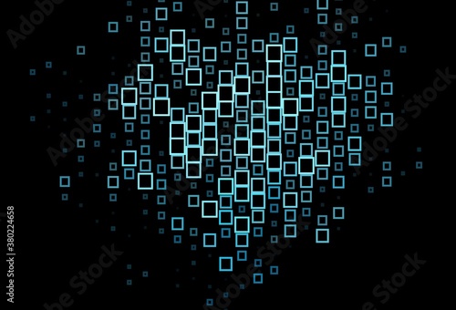 Dark BLUE vector backdrop with rhombus.