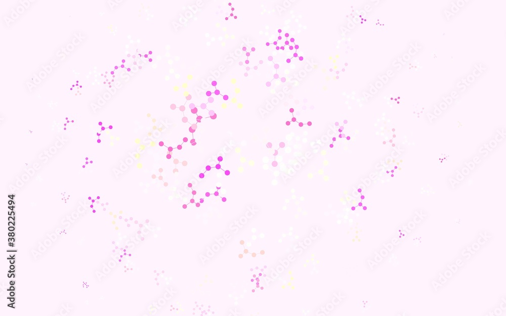 Light Pink, Yellow vector texture with artificial intelligence concept.