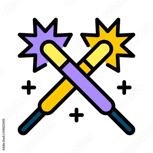party icons related fire crackers with stars for party or celebration vector with editable stroke,