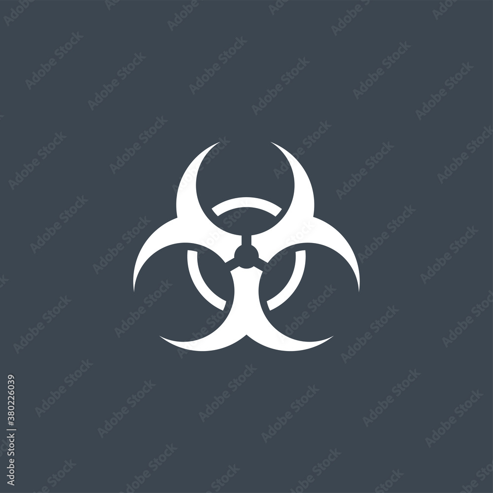 Biological Hazard related vector glyph icon. Isolated onblack background. Vector illustration. Biological Hazard related vector glyph icon. Isolated onblack background. Vector illustration.