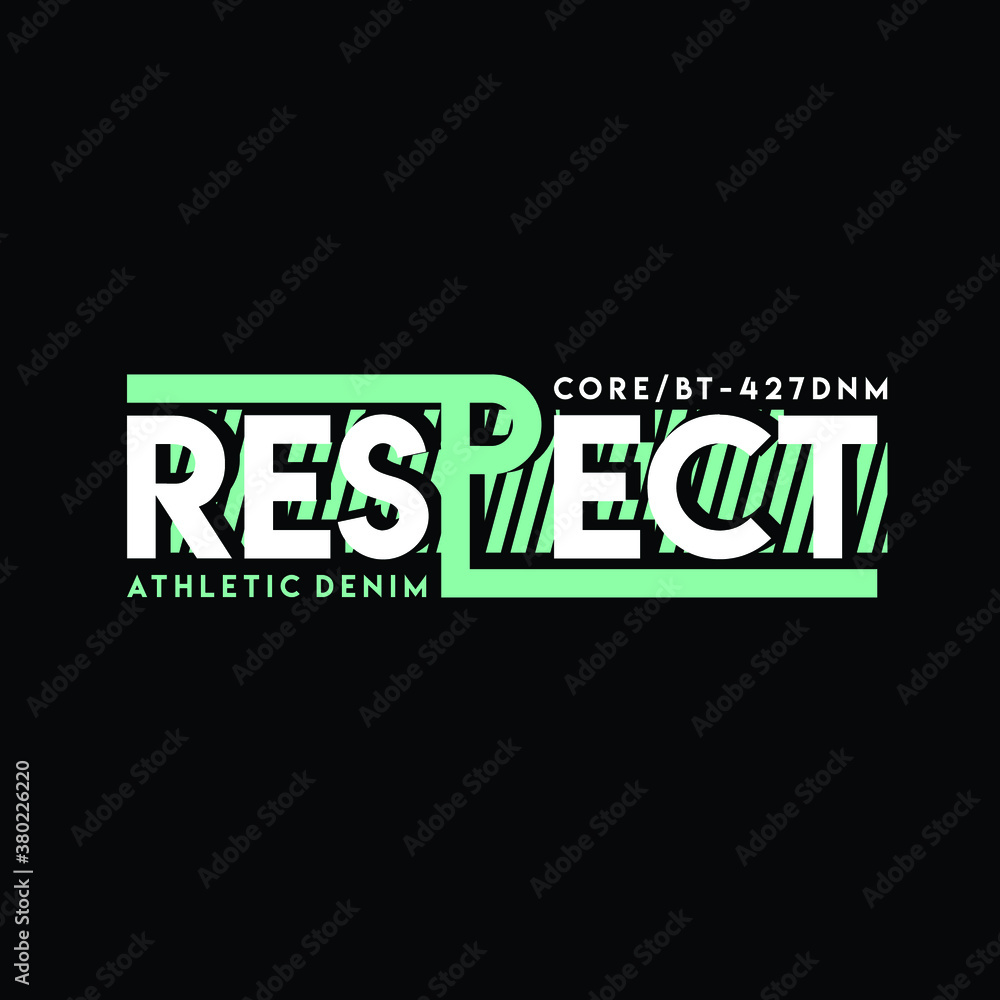 Naklejka premium respect athletic denim style vintage