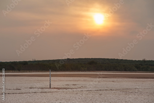 lagoon Ratosa in Malaga. Drought caused by climate change. Spain
