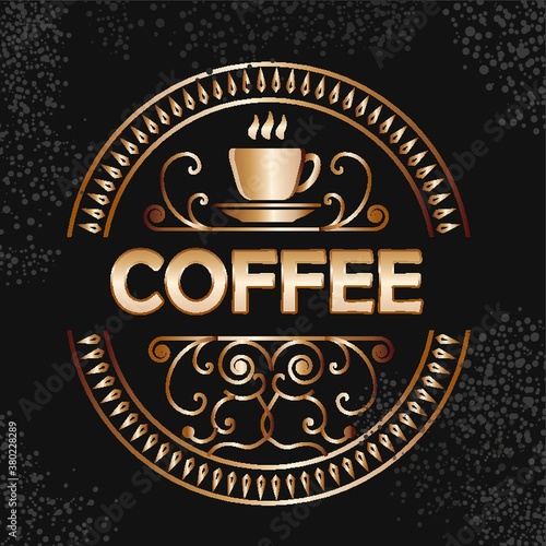 Coffee elegant black minimalistic banner design