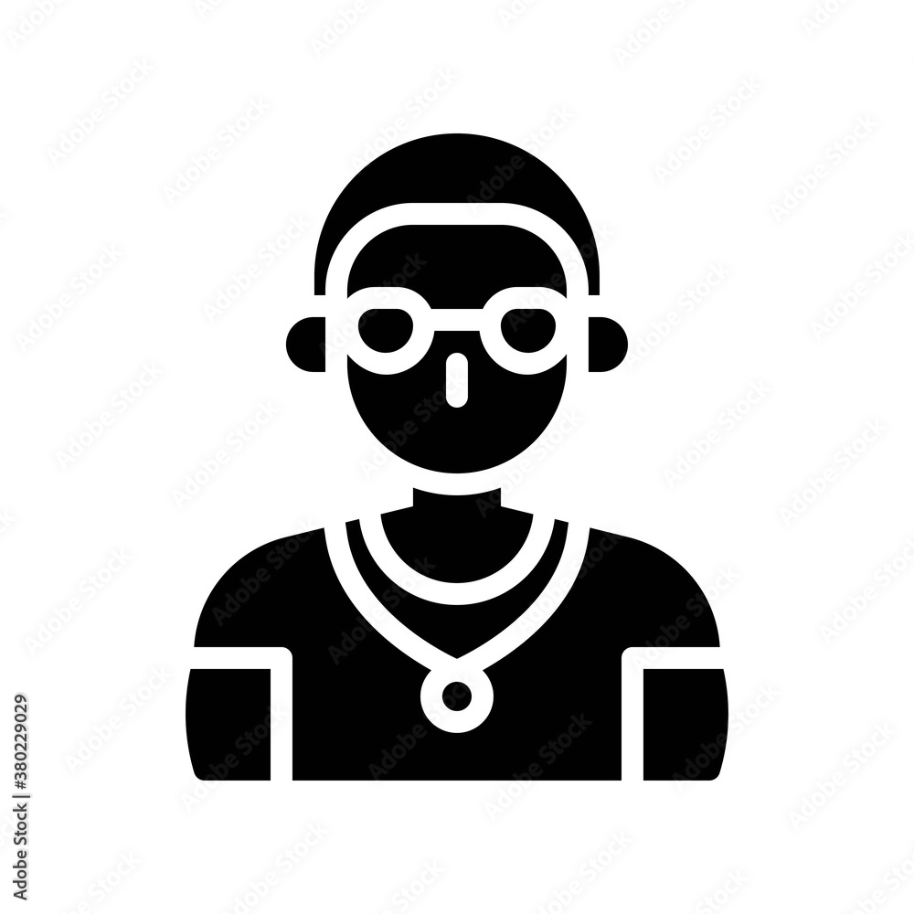 party icons related boy with glasses and locket vector with editable stroke party icons related boy with glasses and locket vector with editable stroke
