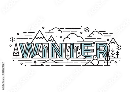 Winter lettering design
