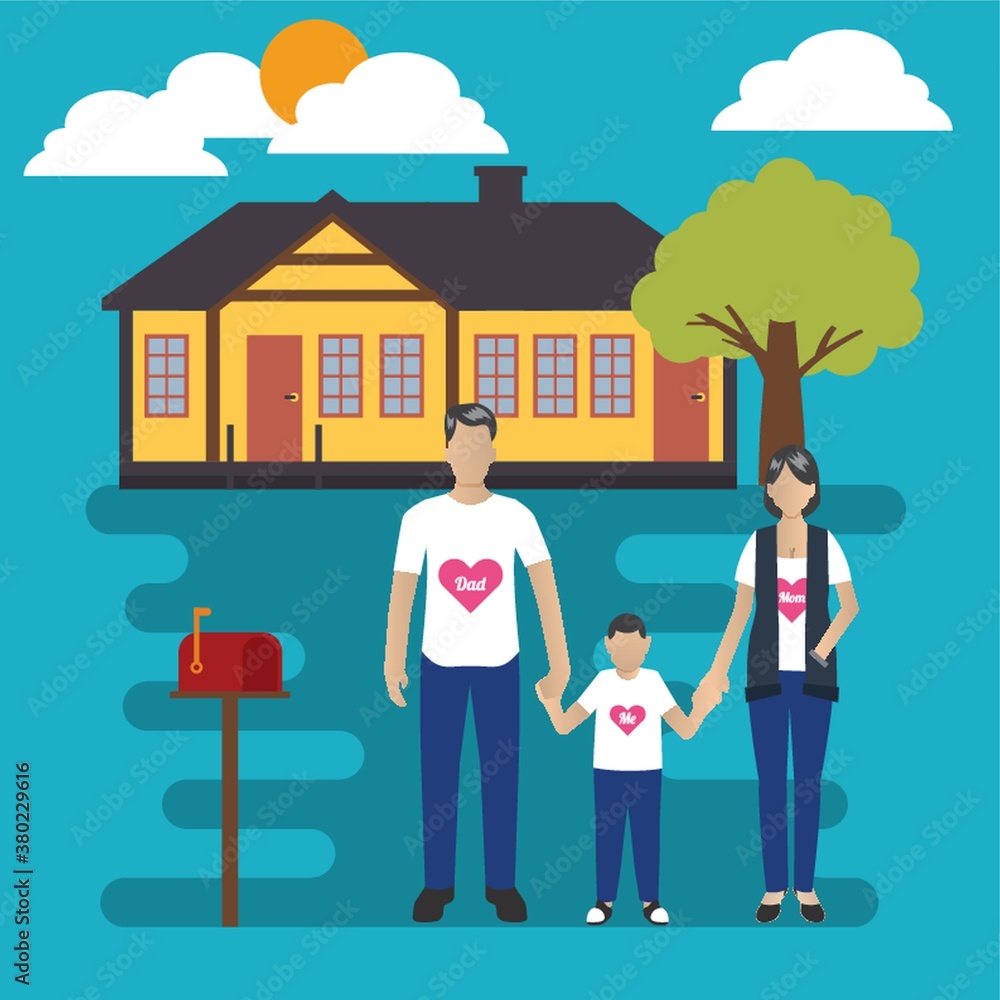 Family outing vector illustration Family outing vector illustration