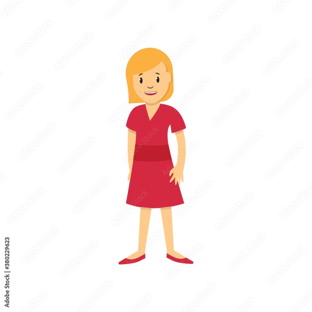 Woman in red dress vector illustration Woman in red dress vector illustration