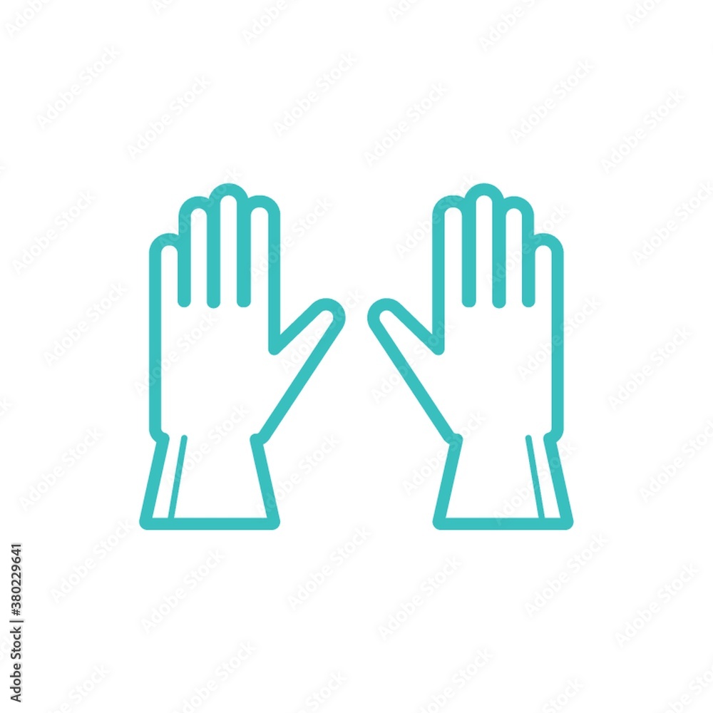 Obraz premium Washing gloves vector illustration